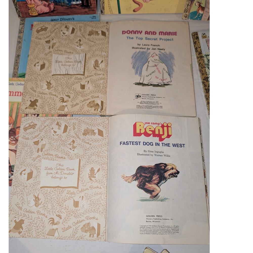 Vintage Lot 12 Little Golden Books 1960's - 90's Walt Disney Collectible - Picture 4 of 10